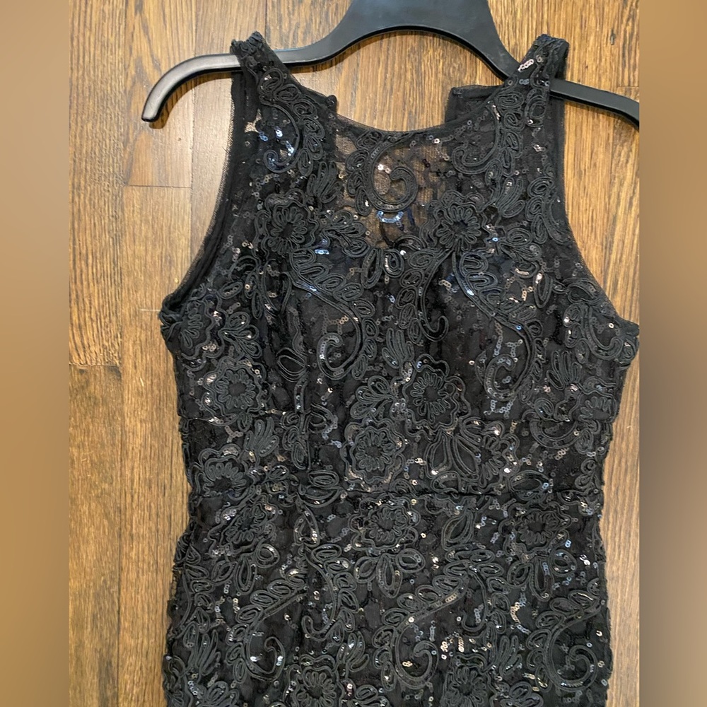 Aidan Mattox Lace & Sequin Floor Length Gown - image 3